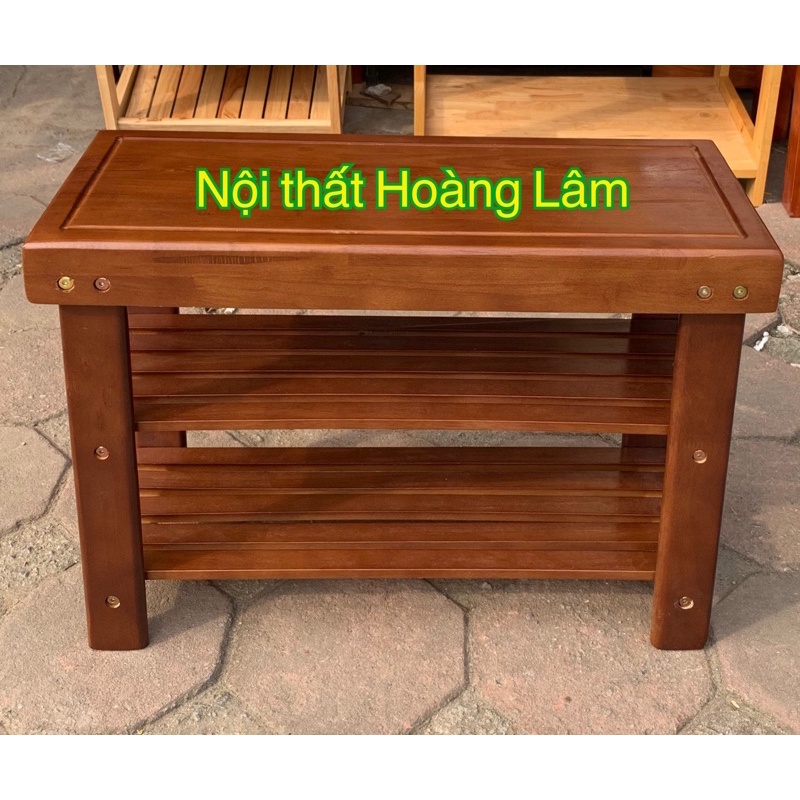 Kệ giầy dép gỗ kết hợp làm ghế ngồi