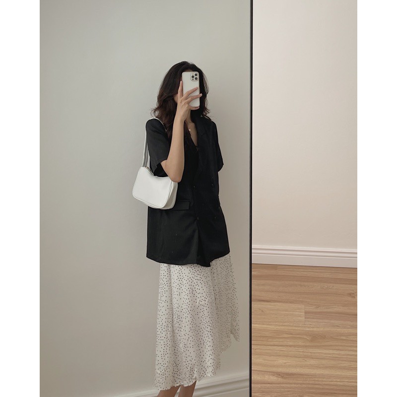 [Mã SKAMCLU7 giảm 10% tối đa 50K đơn 0Đ] Áo blazer ngắn tay chất mát 3526