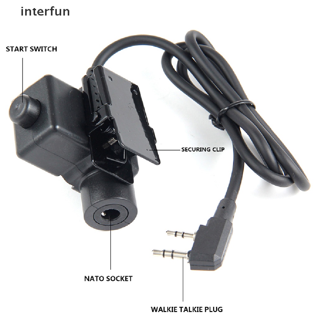 Tai Nghe Chiến Thuật Z-TAC U94 PTT Dùng Cho Kenwood 2 Pin Màu Đen