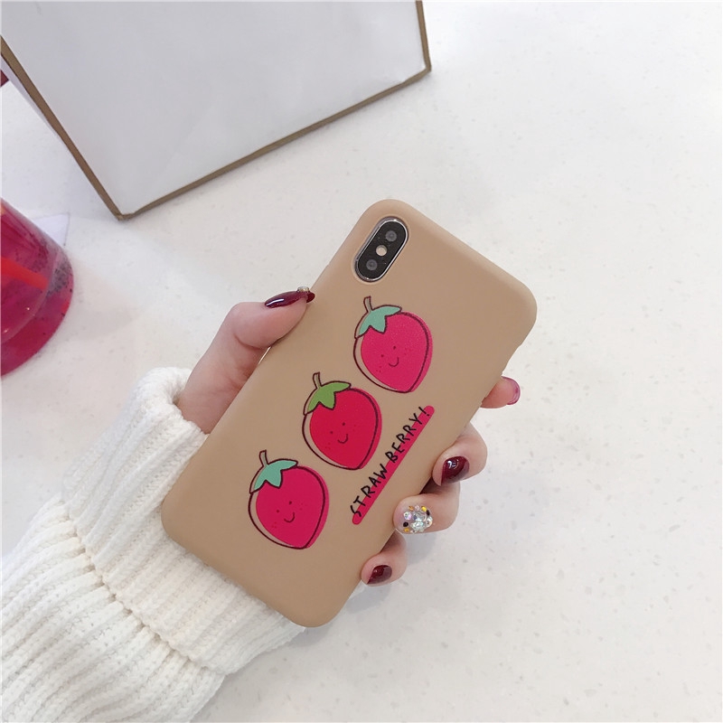 Ốp điện thoại họa tiết trái cây hoạt hình thời trang cho iPhone Xsmax XR XS X 7 8 6 6S Plus 6sPlus 7plus | BigBuy360 - bigbuy360.vn