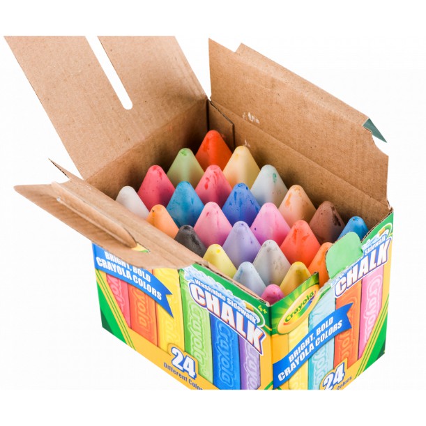 HỘP 24 VIÊN PHẤN (24 MÀU) CRAYOLA WASHABLE SIDEWALK CHALK (RỬA ĐƯỢC)