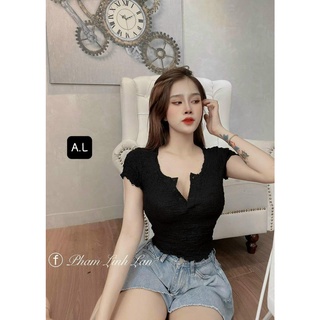Áo Thun Nữ Cổ tròn  Chất Đũi Xốp Cực Mát