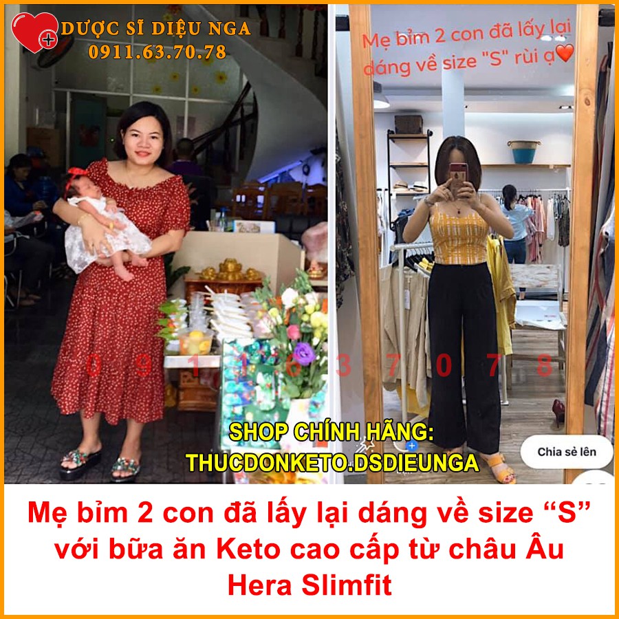 Hàng hot -  Hera Slimfit 500g [Chính Hãng] - Bữa ăn KETO GIẢM CÂN CAO CẤP CHÂU ÂU - Giảm cân tại nhà, nhanh, an toàn | BigBuy360 - bigbuy360.vn