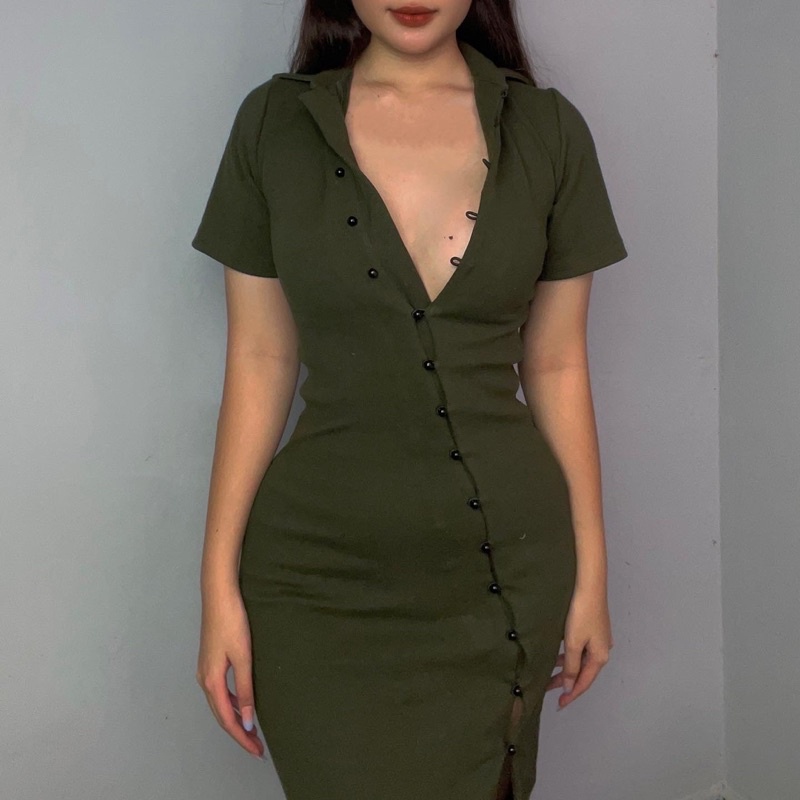 Irene Dress | Đầm body hàng cúc sang trọng