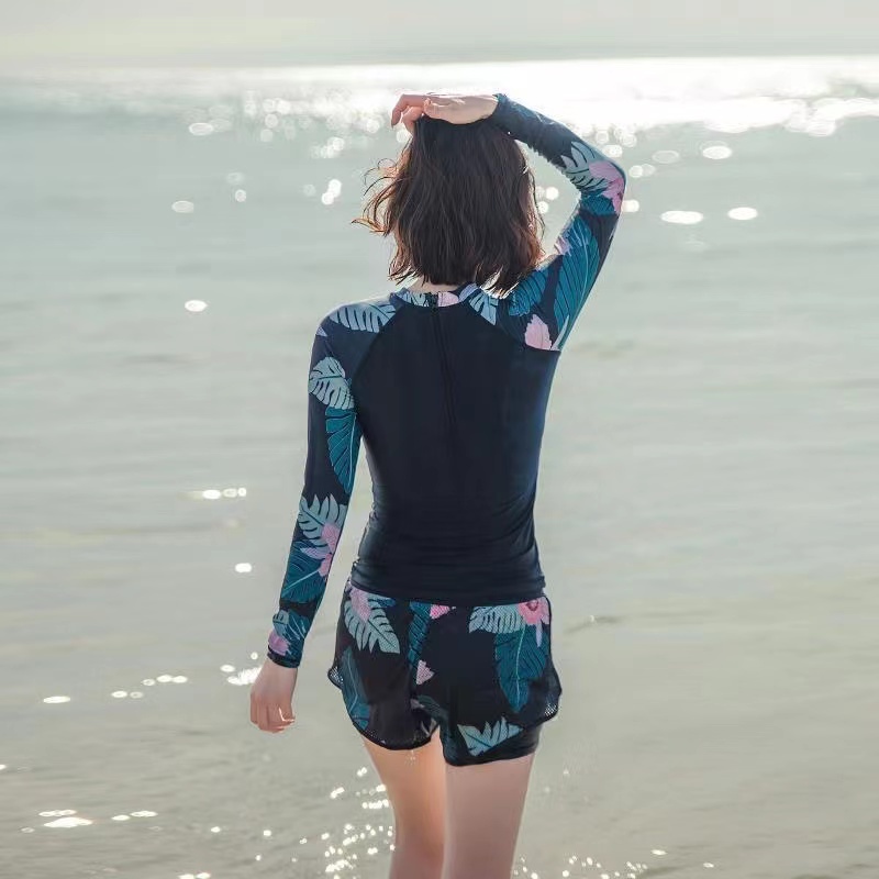 Bộ Đồ Bơi Bikini Họa Tiết Hoa Phong Cách Thể Thao Chất Lượng Cao