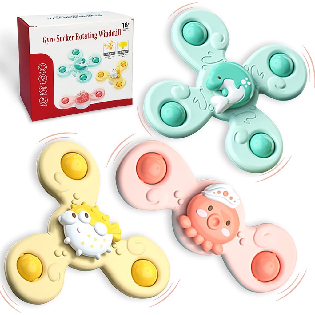 Set 3 Đồ Chơi Nhà Tắm Hình Cánh Bướm Hoạt Hình Có Giác Hút Cho Bé