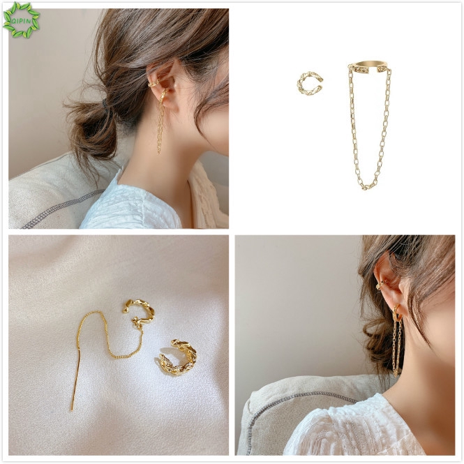 Khuyên Tai Dáng Dài Mạ Vàng Thiết Kế Đơn Giản Phong Cách Hàn Quốc Cho Nữ