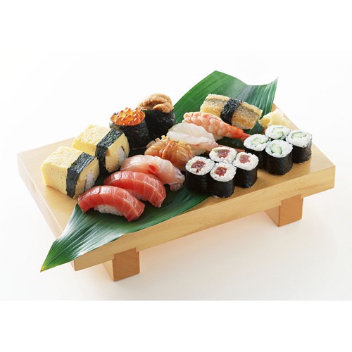 Thớt Sushi Sashimi Gỗ 25x15 cm, khay gỗ đựng Sushi Sashimi, khay gỗ trang trí Thực Phẩm, Bánh Ngọt, Hải Sản