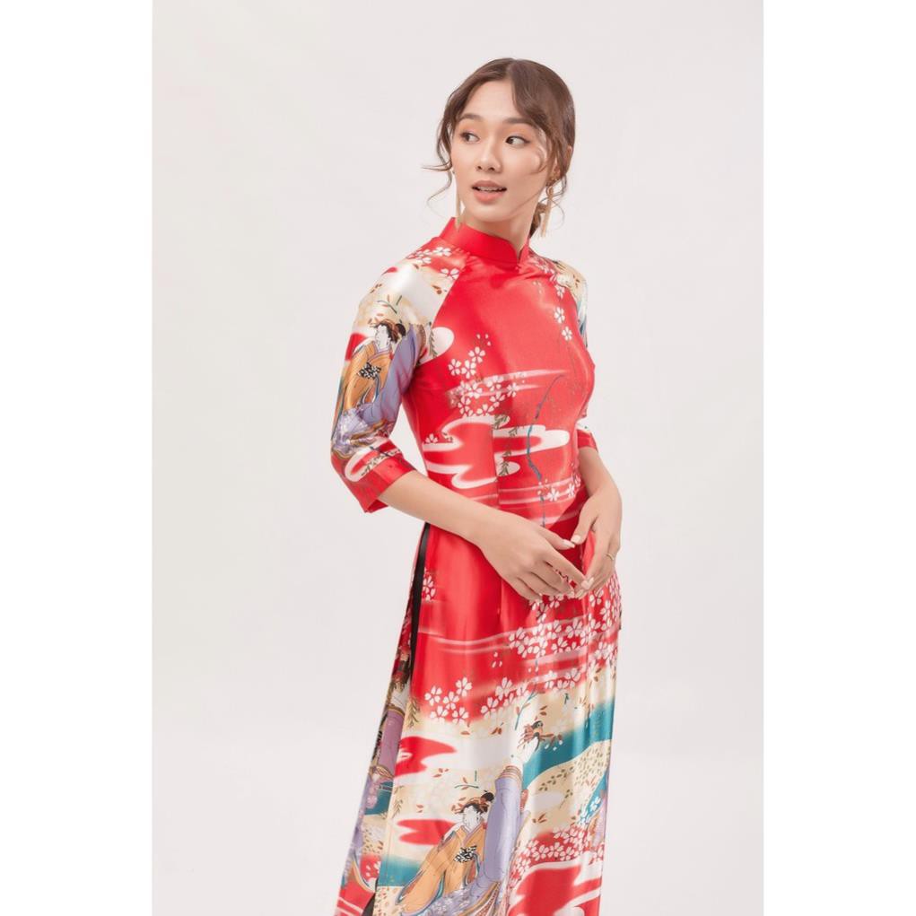 Áo Dài Truyền Thống, Áo Dài May Sẳn Có Cổ Chất Lụa Cao Cấp Họa Tiết Nhật Bản Hàng Thiết Kế Sang Trọng Quý Phái. | BigBuy360 - bigbuy360.vn