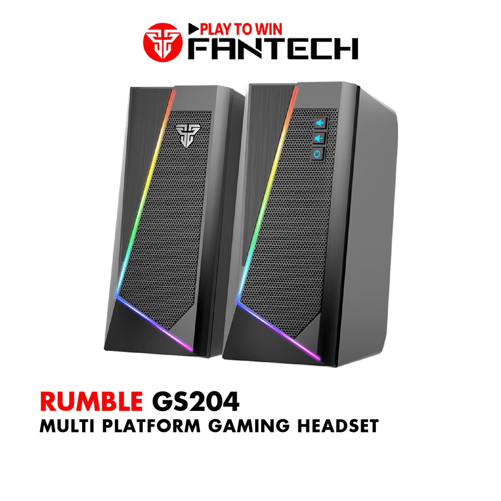 Loa Vi Tính Gaming FANTECH GS204 RUMBLE LED RGB 7 Chế Độ Hỗ Trợ Kết Nối Bluetooth 5.0 và AUX 3.5mm