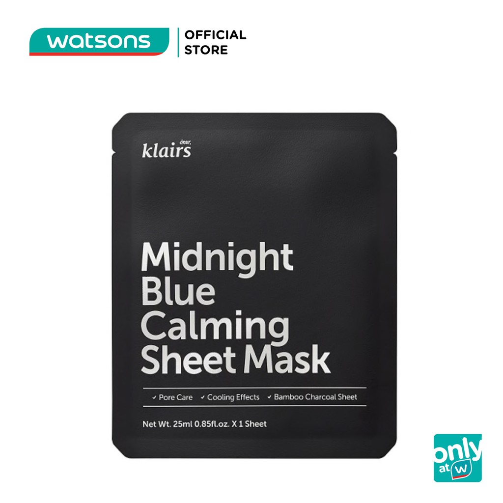 Mặt Nạ Dear Klairs Dưỡng Ẩm Và Phục Hồi Da Midnight Blue Calming Sheet Mask 25ml
