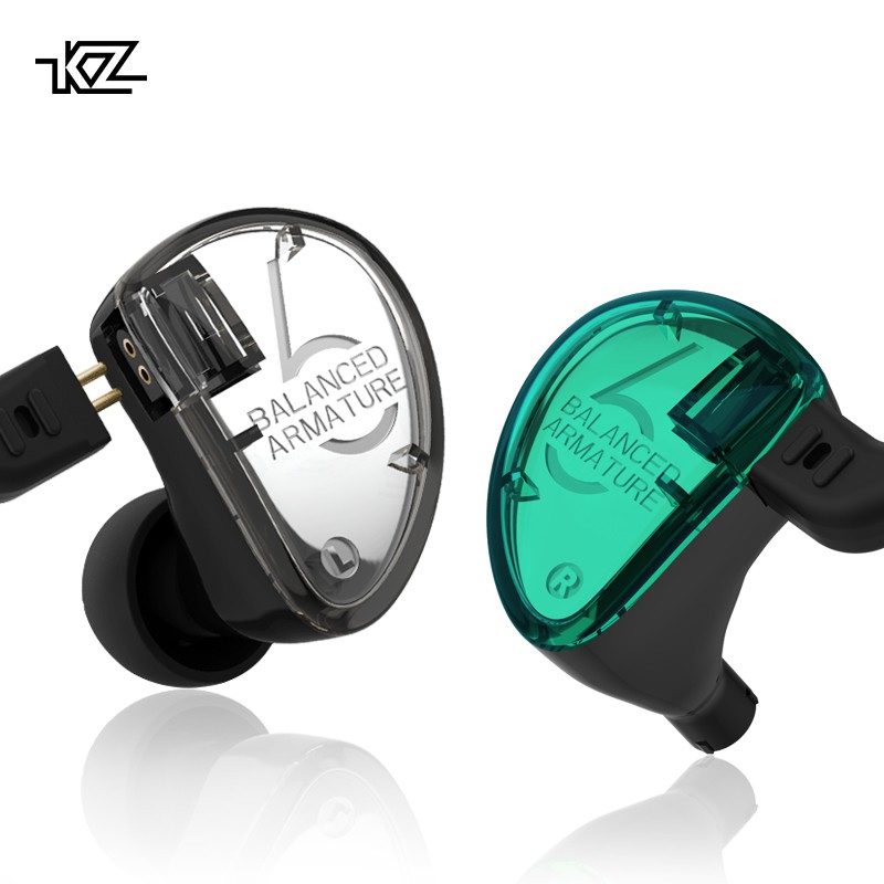 KZ AS06 3BA Balanced Armature In Ear Earphone HIFI Running Sport Earphones Earplug Headset KZ ZS10 BA10 ZS6 ZST ES4 ZS5 V80 K6