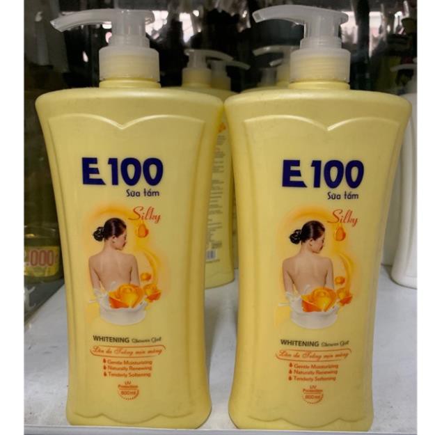 SỮA TẮM E100 SILKY vàng 800ml