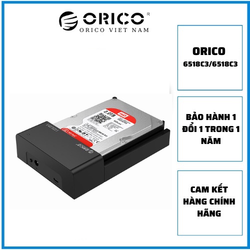 Hộp Đựng Orico 6518US3 - 6518C3 HDD SATA Sang USB 3.0 2.5 3.5inch Tốc Độ Cao, bảo hành chính hãng 1 đổi 1 trong 12 tháng
