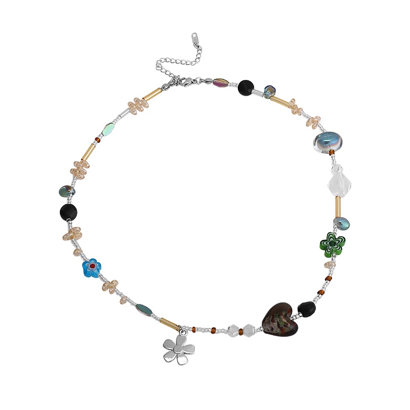 Vòng cổ Chuỗi Hạt Pha Lê Nhiều Màu Thiết Kế Mới