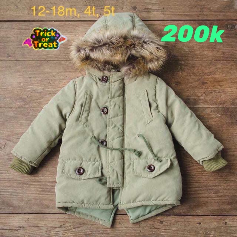 Áo Parka cho bé (thanh lý nốt hàng lẻ size)