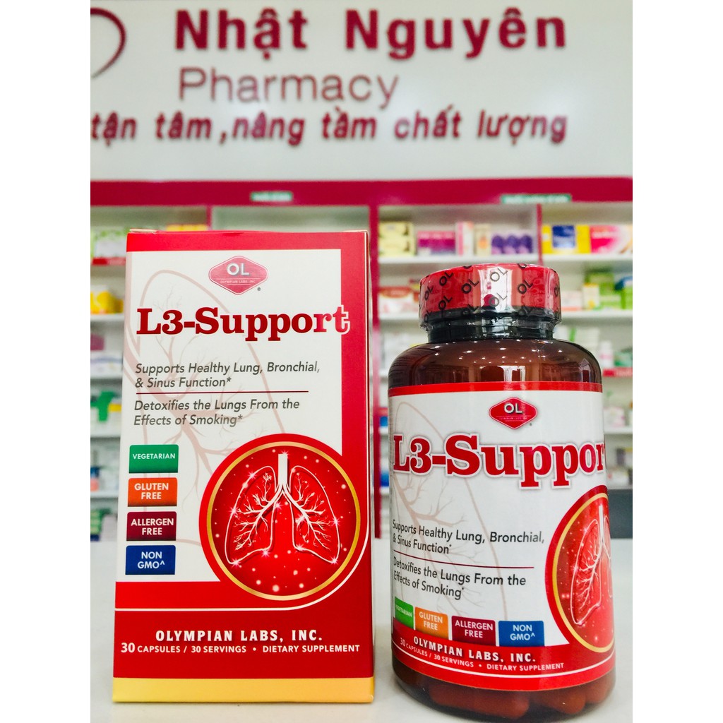 L3 - SUPPORT Olympian Labs -  Hỗ trợ chức năng phổi, phế quản, xoang, giải độc phổi khỏi tác hại của thuốc lá