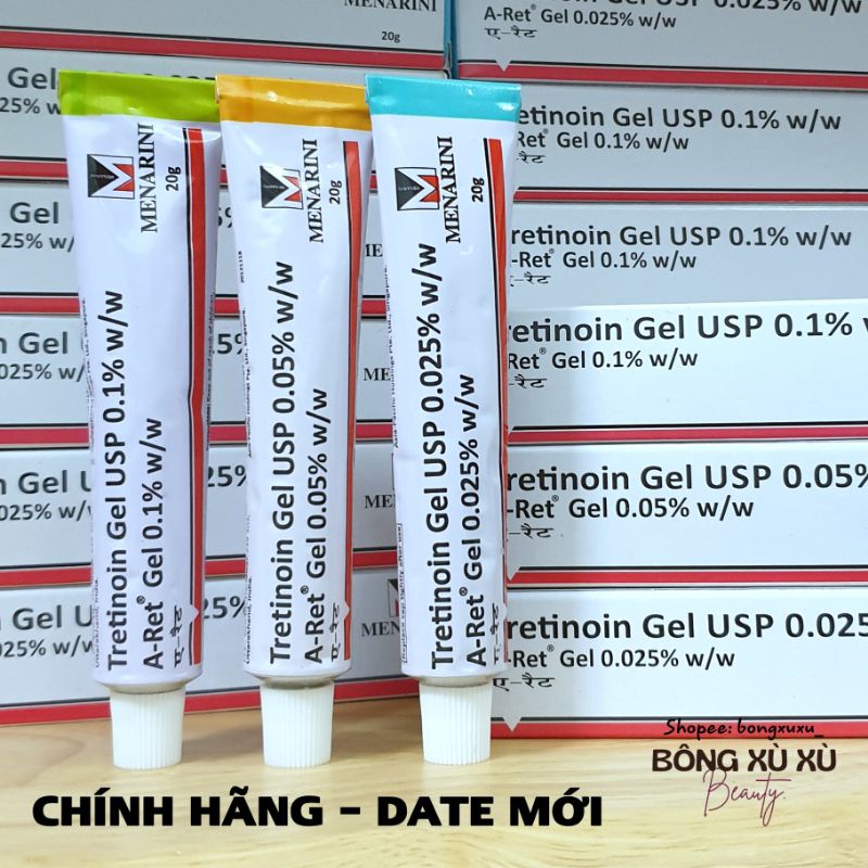 [Inbox Mình Tư Vấn] Tre Ấn Độ Tretinoin Aret Giảm Mụn, Mờ Thâm, Trẻ Hóa Da, USP A-Ret Nồng Độ 0.025% 0.05% 0.1% 20g