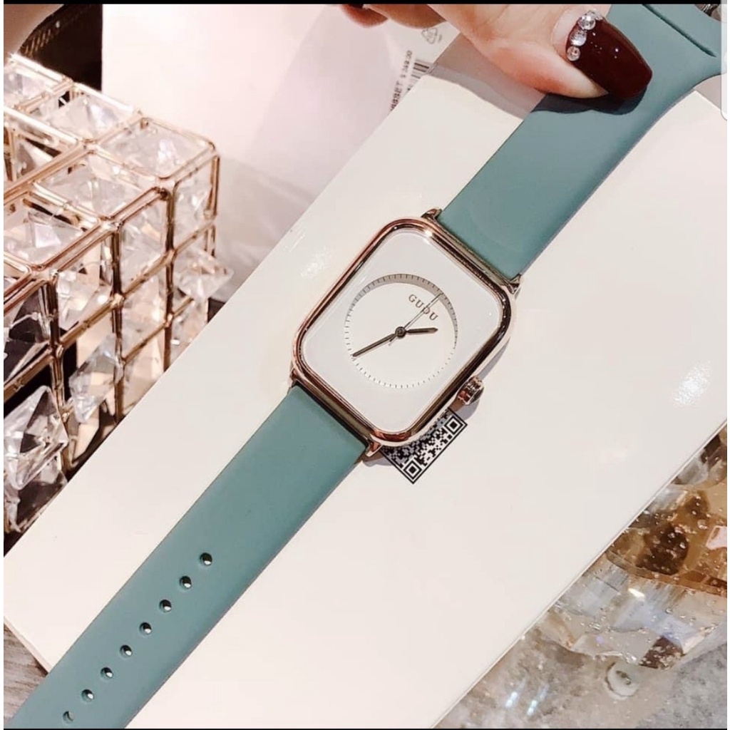 NEW 2021 Đồng hồ nữ Guou mặt VUÔNG thời trang dây SILICON cao cấp mềm dẻo nhiều màu | BigBuy360 - bigbuy360.vn