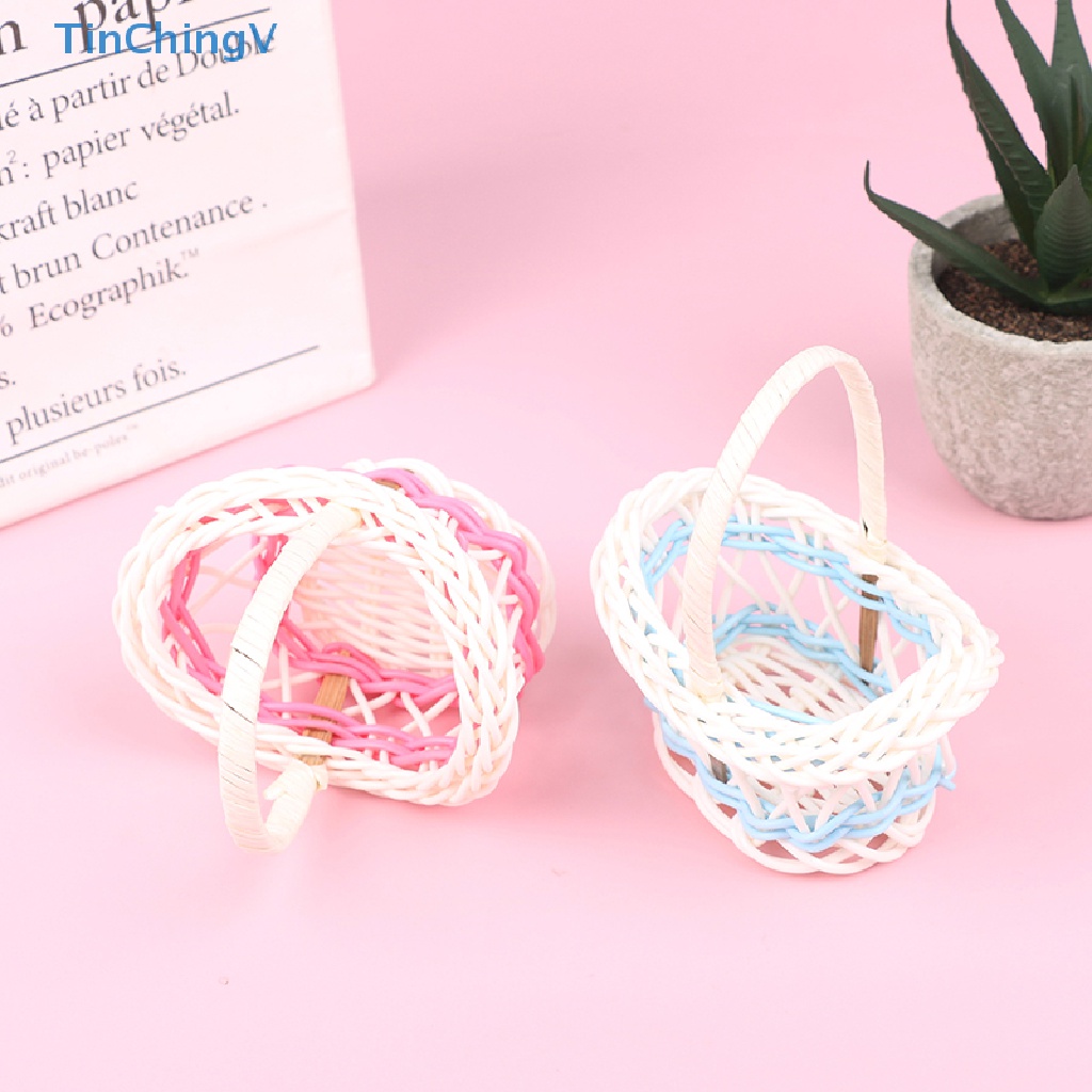 1 Giỏ Đan Mini 1: 12 Dùng Trang Trí Nhà Búp Bê DIY