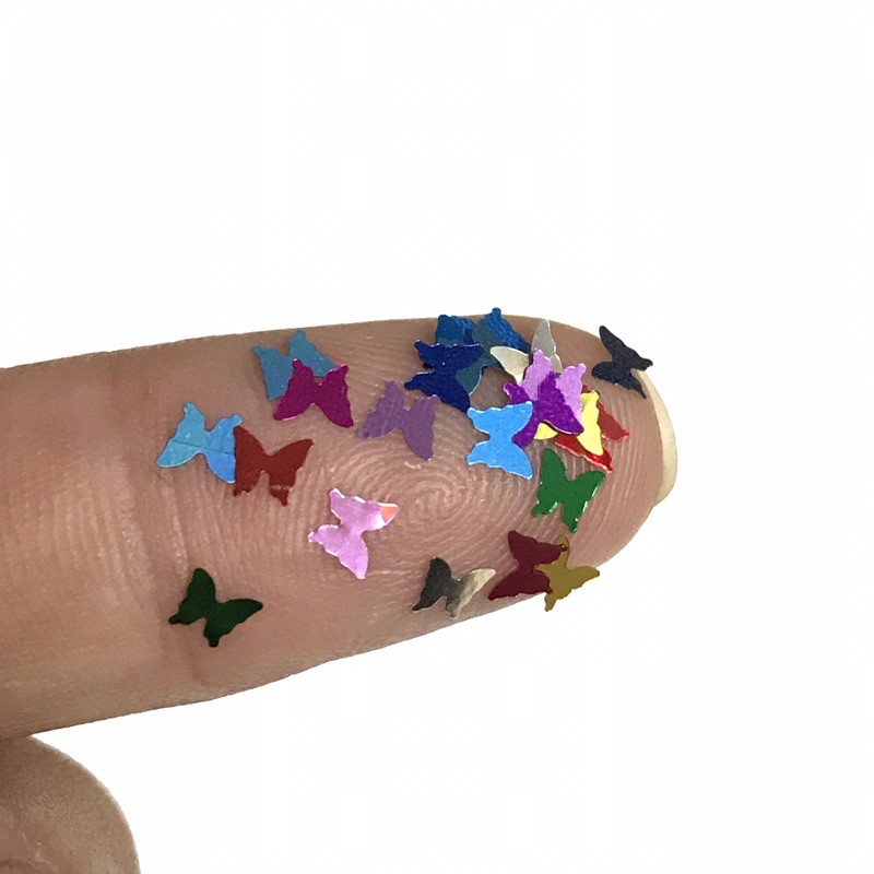 Sequin kim tuyến nhũ bướm đắp ẩn 3mm-phụ kiện nail móng