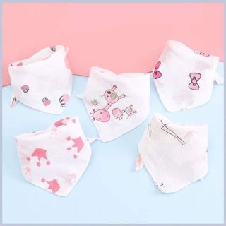 Sét khăn yếm xô 2 lớp cúc bấm cho bé hình đáng yêu
