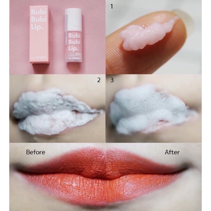 Tẩy Tế Bào Chết Môi Sủi Bọt Bubi Bubi Lip By Unpa 12ml | BigBuy360 - bigbuy360.vn