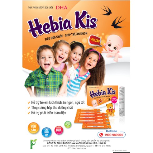 Hebia Kids cho trẻ em bị còi xương, Hebia Kids giúp trẻ ăn ngon ngủ tốt CN11