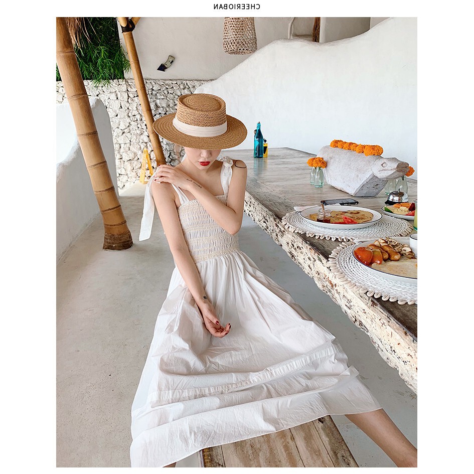 Mũ cói đi biển cao cấp loại I Gaucho Panama  + Túi Cói Merci đi biển