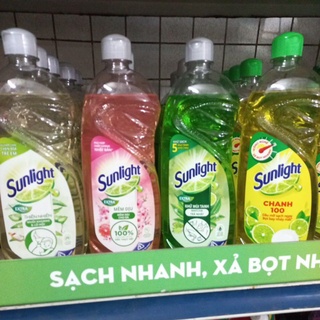 Nước rửa bát chai sunlight 750g đủ màu