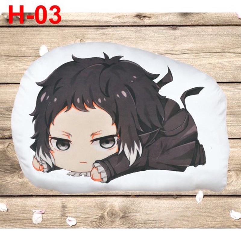 gấu ôm Bungou stray dog 2 mặt ảnh 22-50cm/ Gối ôm ngủ bungou stray dog