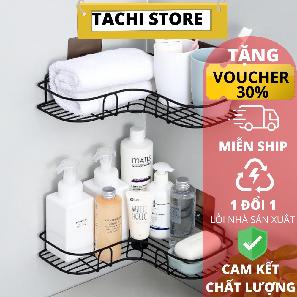 Kệ Góc Nhà Tắm Dán Tường Tachi Store KHÔNG CẦN KHOAN ĐỤC giá để đồ nhà tắm treo tường để dầu gội đầu,sữa tắm