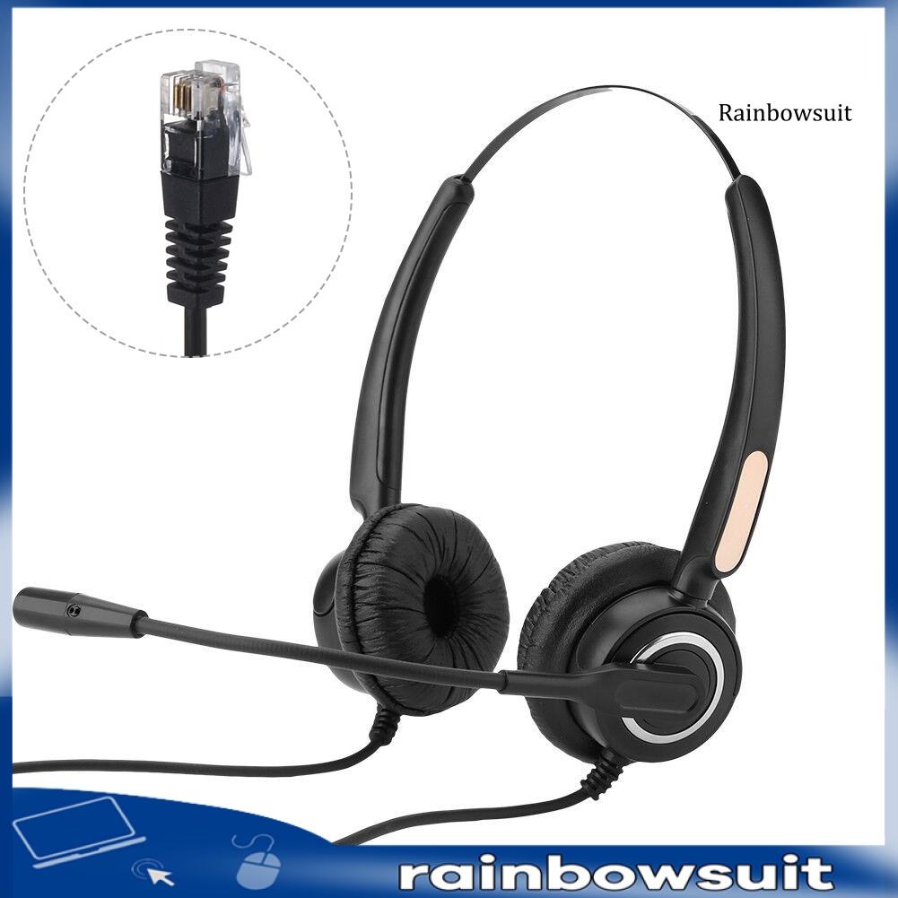Tai Nghe Chụp Tai RB H500D 2.5mm/Dual 3.5mm/RJ9/USB Giúp Loại Bỏ Tiếng Ồn