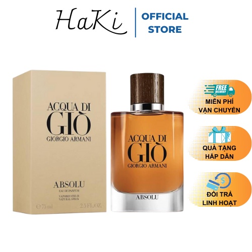 Nước Hoa Nam Aquadi Giò Absolu 100ml - Dầu thơm Aquadi gio lưu hương lâu Nam tính lịch lãm.HAKI-Stor
