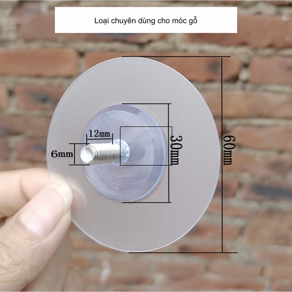 Móc dán tường đinh ốc chuyên dụng cho móc gỗ (không cần khoan tường)