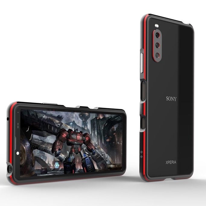 Ốp Điện Thoại Khung Kim Loại Siêu Mỏng Chống Sốc Với Vòng Khóa Ống Kính Cho Sony Xperia1 III/10III