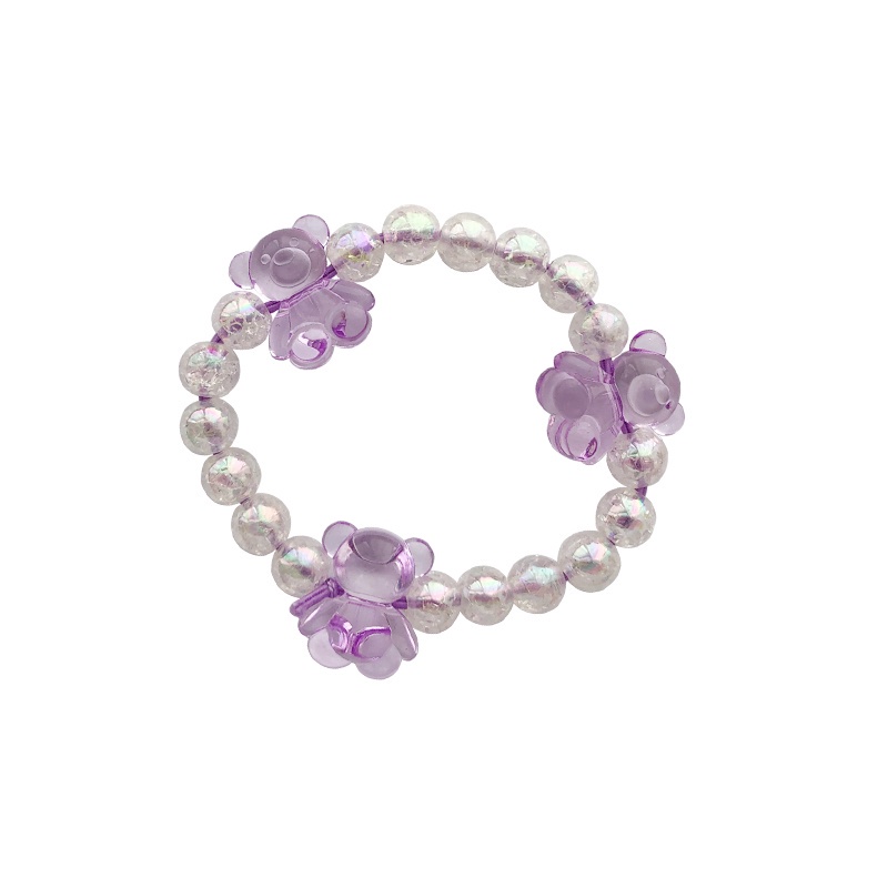 Vòng đeo tay trong suốt hình gấu hoạt hình dễ thương cho nữ