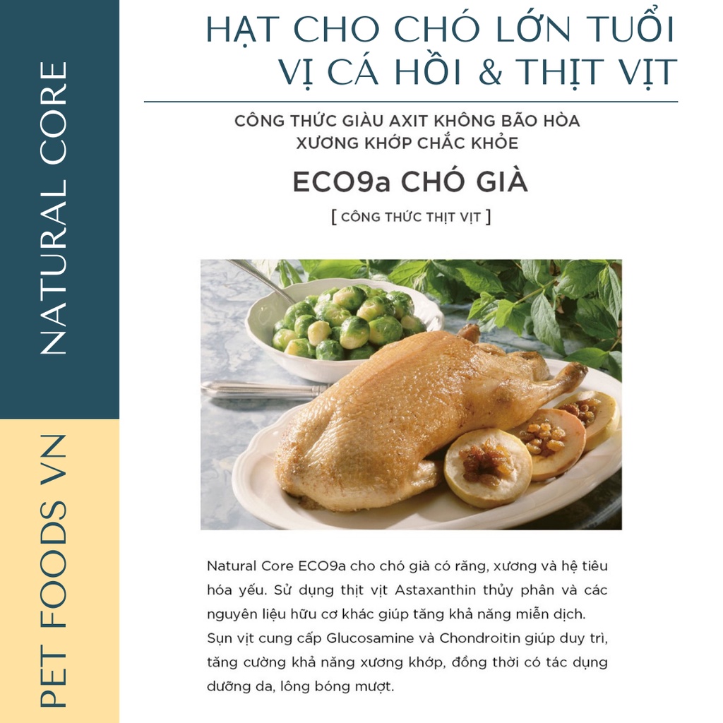 Hạt cho chó già NATURAL CORE SENIOR DOG 1kg