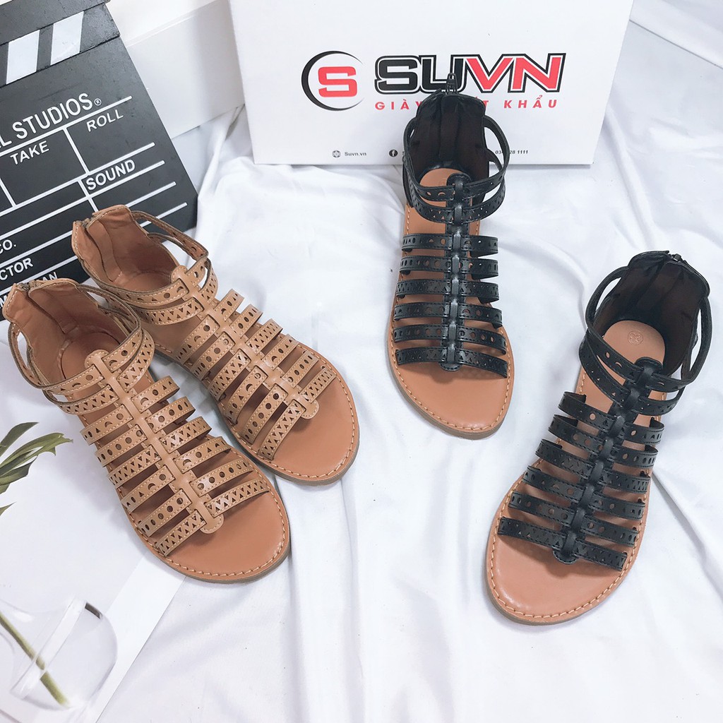 [Mã SKAMLTSM9 giảm 10% đơn 99K] Sandal Chiến Binh đẹp khóa sau da mềm nhiều quai Suvn