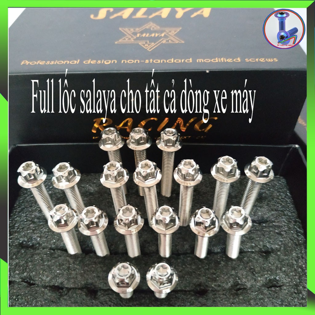 {Fee ship - Hàng có sẵn } Ốc lốc máy Salaya inox 304 cho các dòng xe , ốc salaya