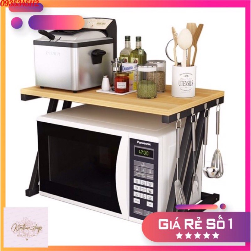 kệ để lò vi sóng 2 tầng đa năng {tiết kiệm không gian,dễ lau chùi} | BigBuy360 - bigbuy360.vn