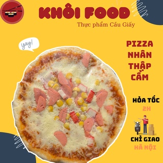 Pizza size mini 16cm làm sẵn nướng tại nhà cực nhiều phô mai- vị Thập Cẩm