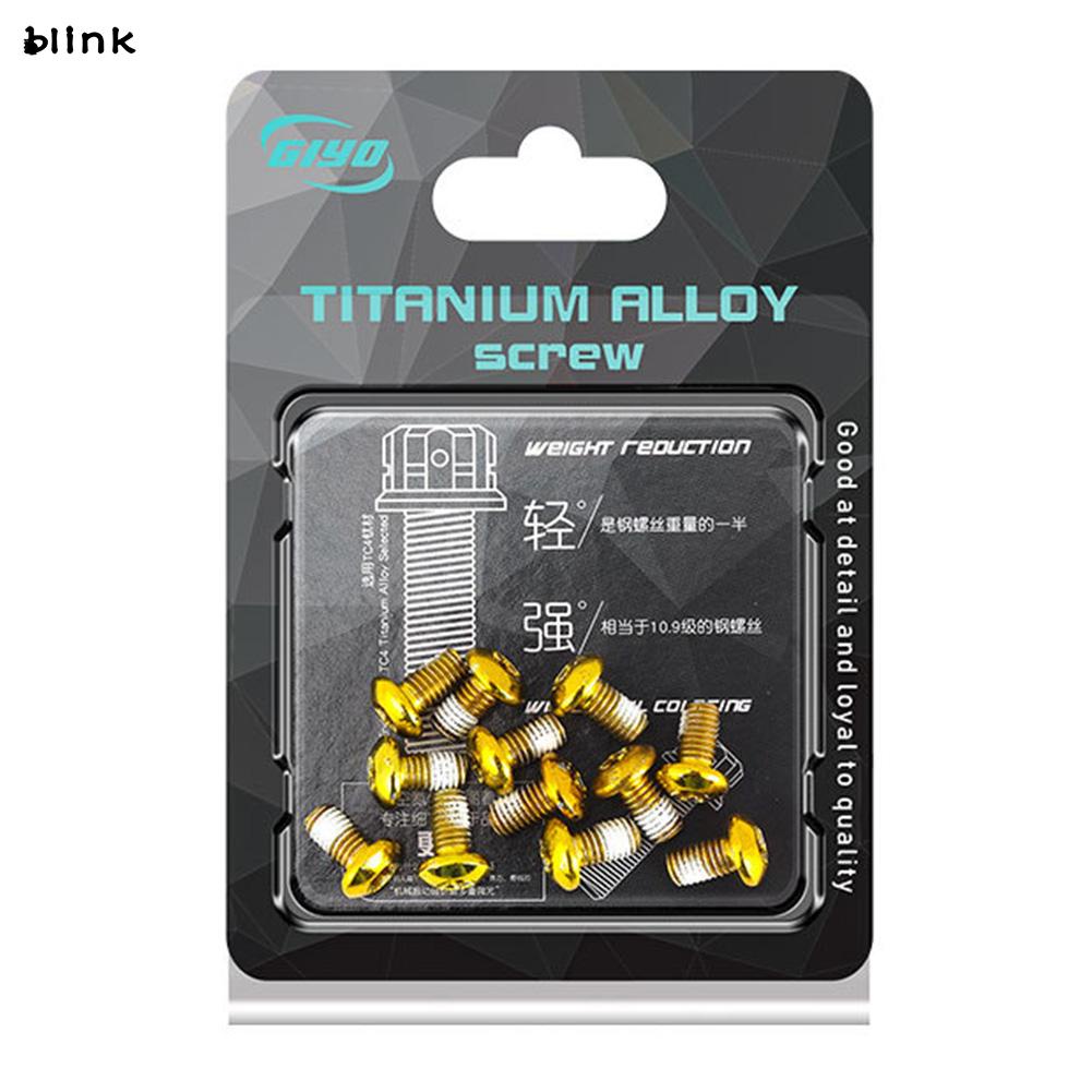 Set 12 Ốc Vít T25 M5 x 9mm Torx MTB Bằng Thép Không Gỉ Cho Phanh Đĩa Xe Đạp Leo Núi