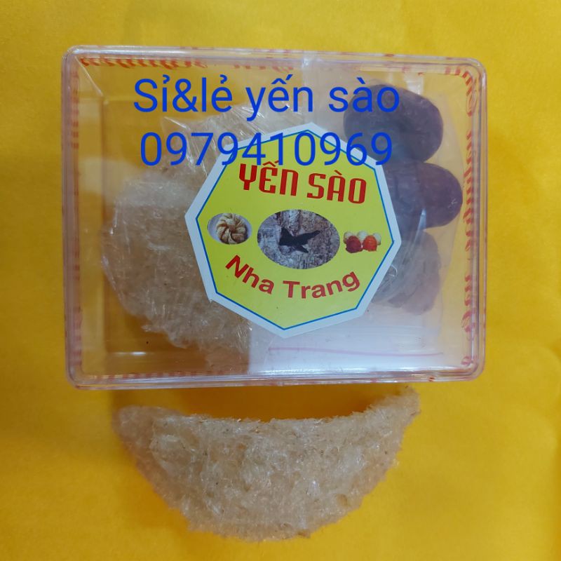 Yến Sào Sợi Sơ Mướp 1 tai 8gr  táo đỏ, đường phèn, hạt chia y hình - Yến Sào Tinh Chế nguyên chất kết tổ