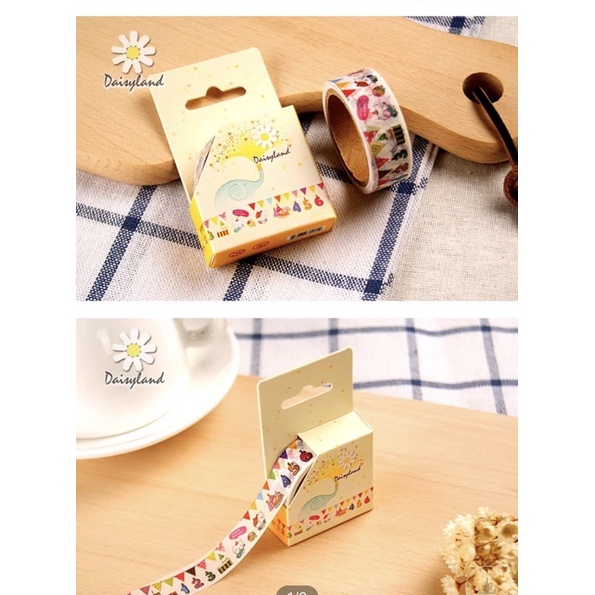 Băng dính trang trí washi tape đựng hộp xinh