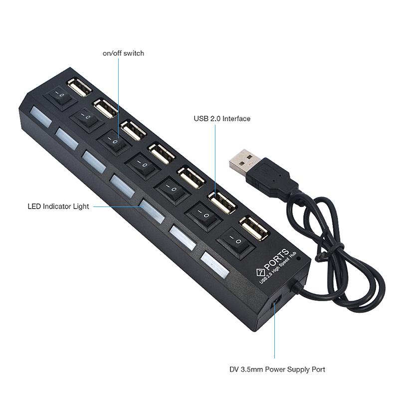 HUB 7 cổng tốc độ cao USB 2.0