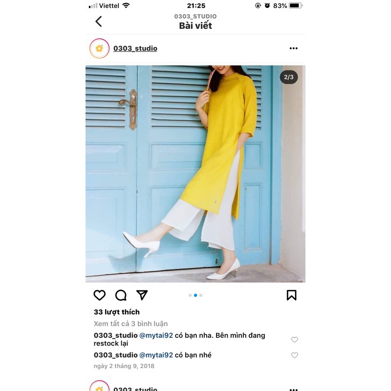 Áo dài Nắng Mai tiệm 0303 studio