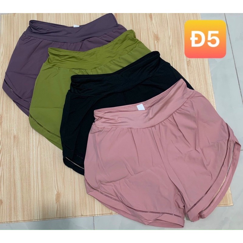 Quần short thể thao nữ 2 lớp, lưng thun dáng siêu đẹp