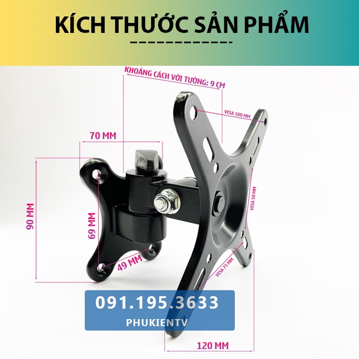 [ #S10 Hợp Kim Nhôm Cao Cấp ] Giá Treo Màn Hình Máy Tính ErgoTek S10 17- 27 Inch ( Upto 32 Inch ) - Xoay 360 Độ