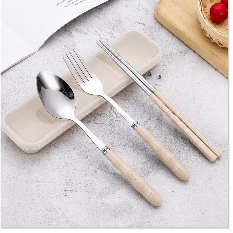 Bộ thìa, đũa, dĩa inox cao cấp - An toàn, vệ sinh, đẹp mắt